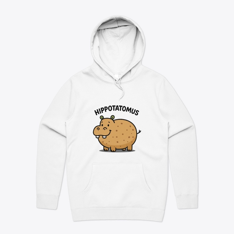 Cartoon of a Potato Shape Hippopotamus