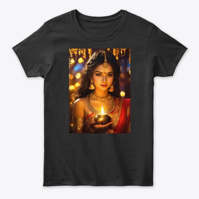 Oil Lamps Diya Taken Girl T-shirt