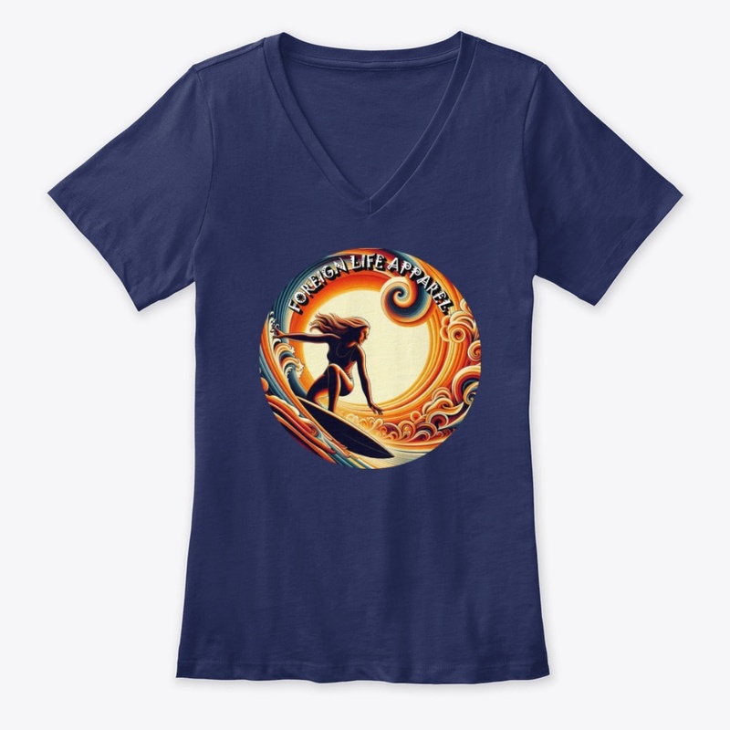 Foreign Life Women's Poster Surf Tee