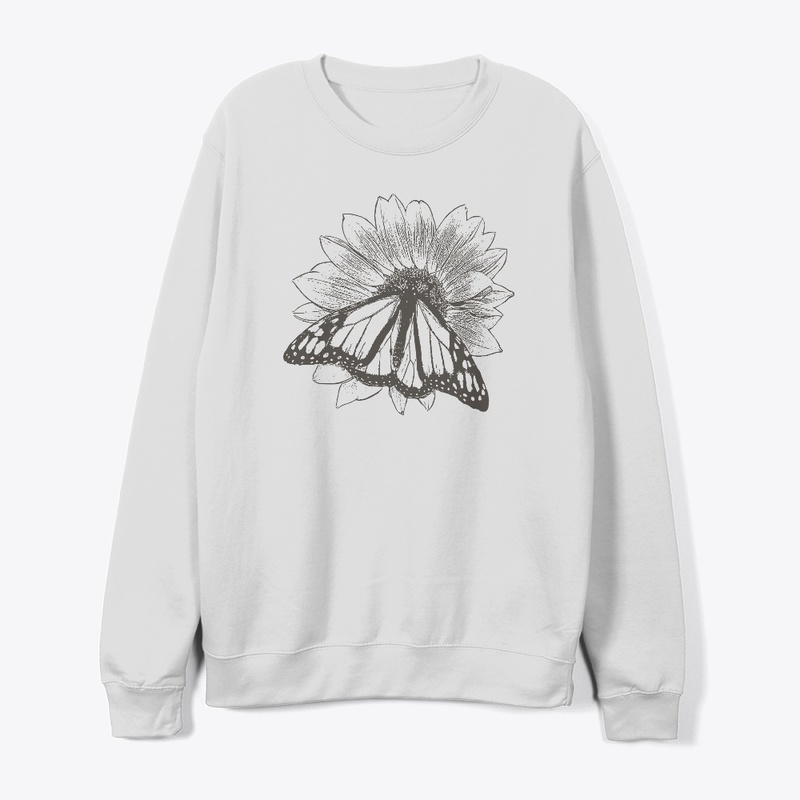 Monarch Butterfly Sunflower
