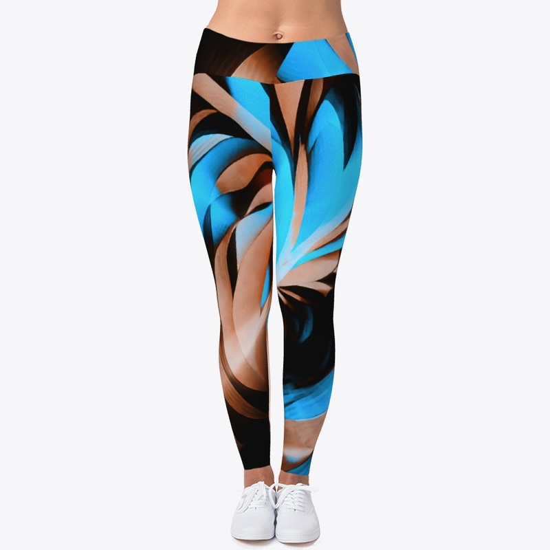 Turquoise Brown Abstract Pattern 