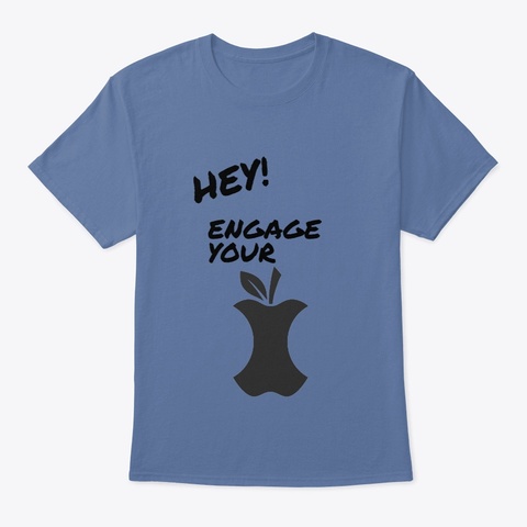 Engage Your Core Denim Blue Camiseta Front