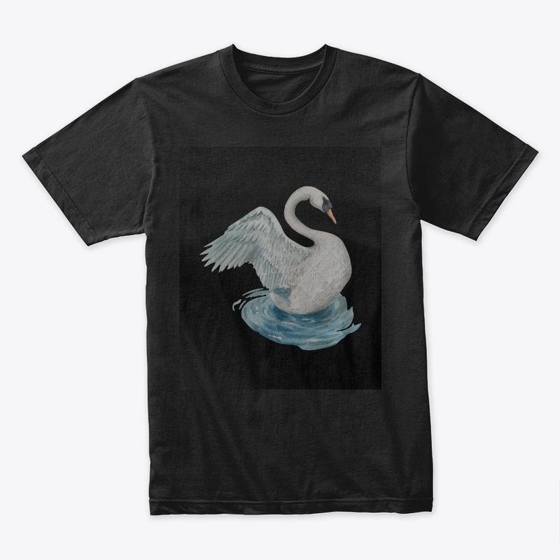 a swan t-shirts and hoodies for girls 