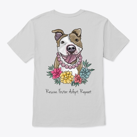 The  Pretty Pittie Committee Light Steel T-Shirt Back