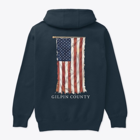 American Flag Gilpin Navy áo T-Shirt Back