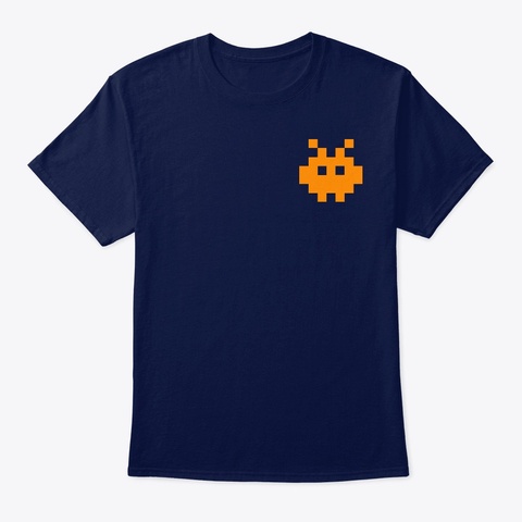 Bee Retro Gamer Navy Kaos Front