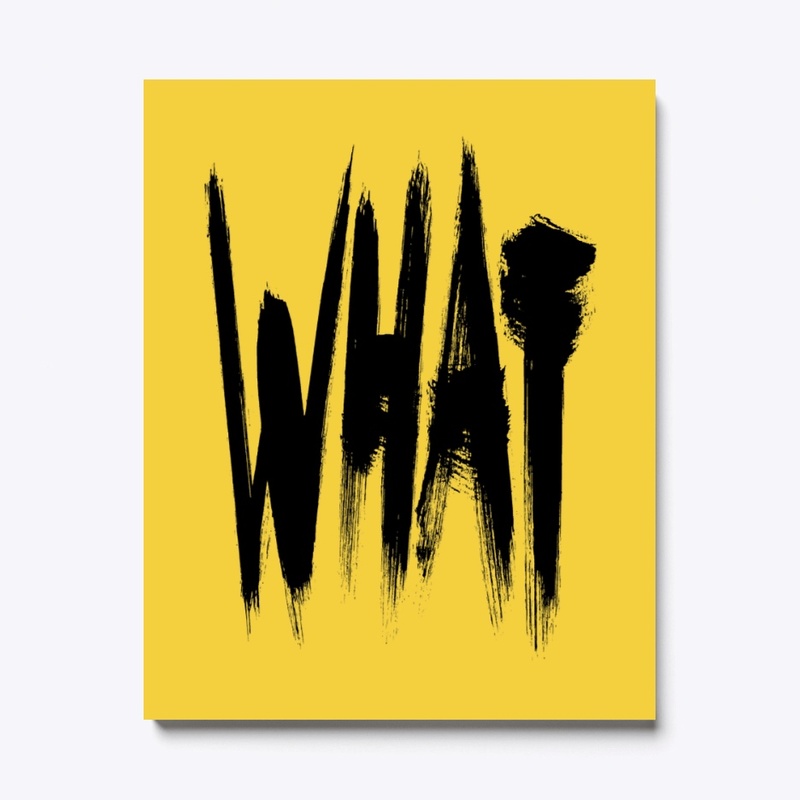 Word What in Radical Typography Black