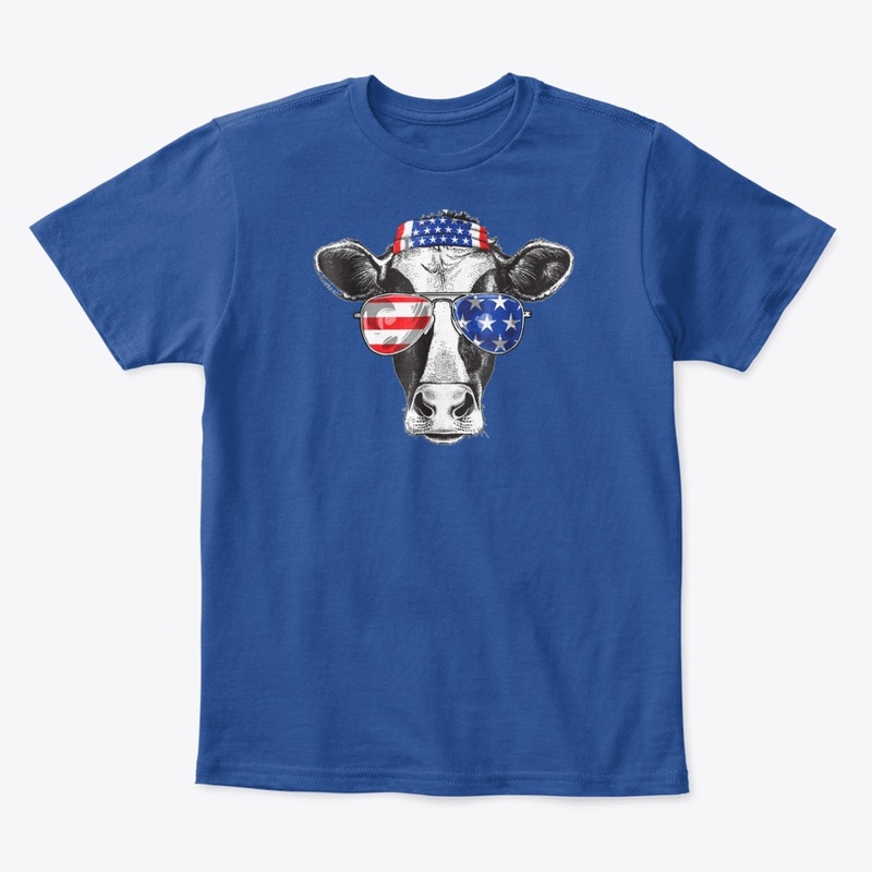 Vintage Patriot Cow Tshirt