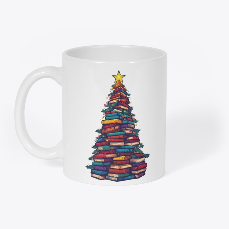 Book Lover Xmas Tree Stack Design
