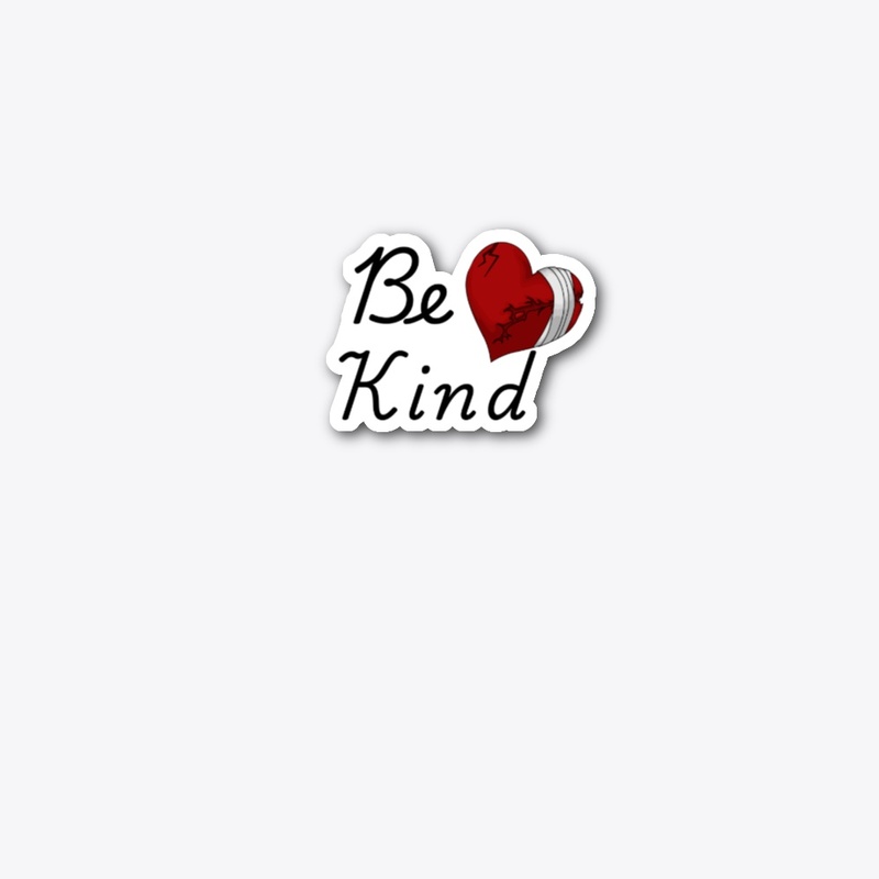 “Be Kind cracks red heart