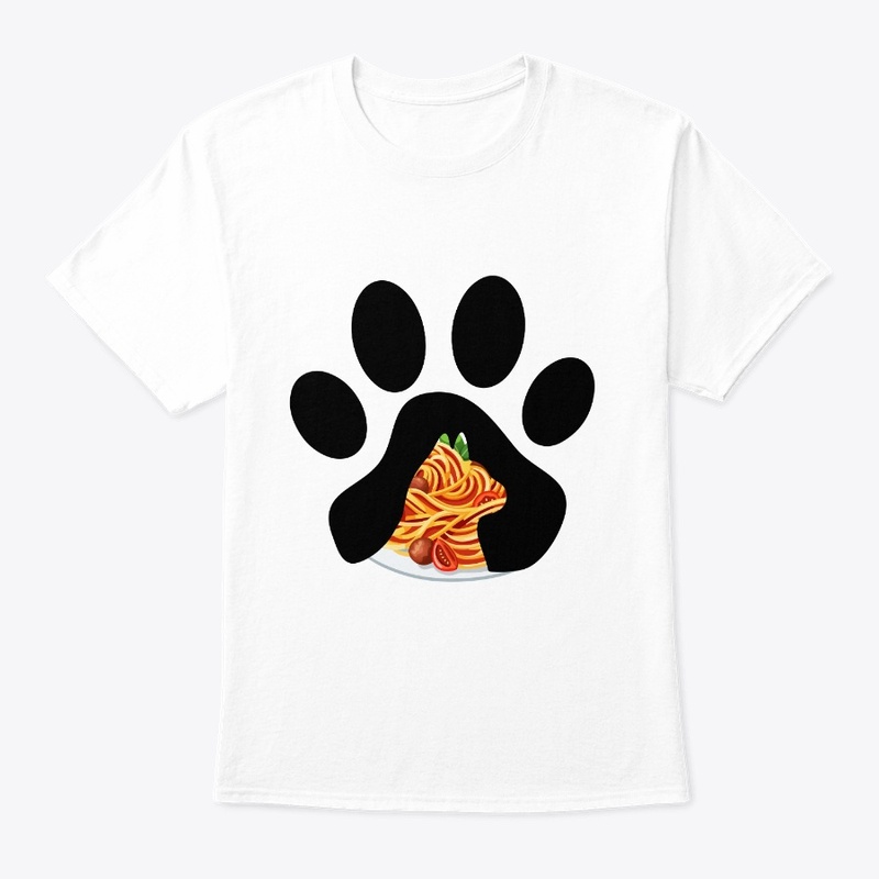 cat with spaghetti classic tshirt