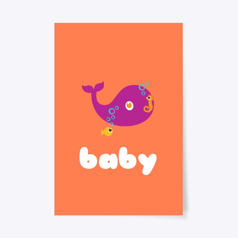 bamby cute whale kids design