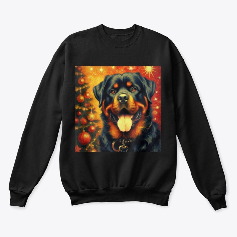 Rottweiler Christmas Portrait