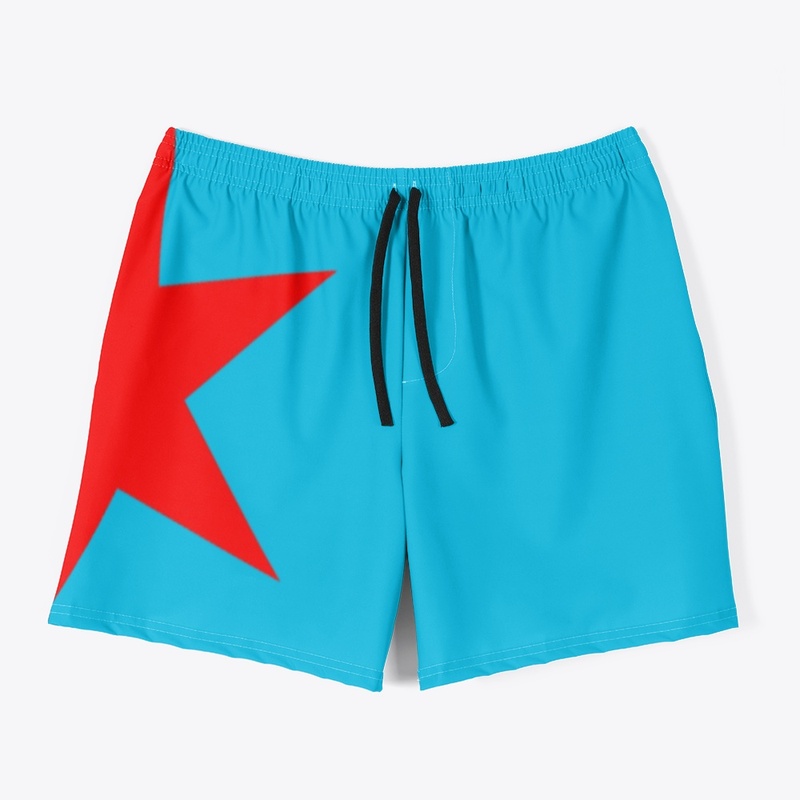 Oversized Star Swim Trunks