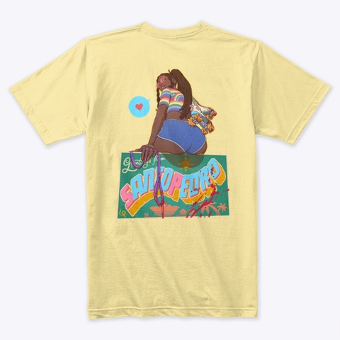 Greeting From Santo Pedro Tee Banana Cream áo T-Shirt Back