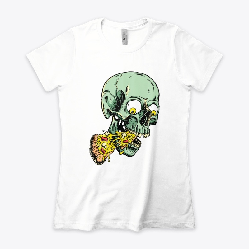 Funny Pizza Skull
