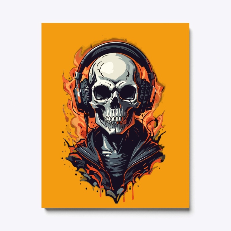 Skull vector art logo