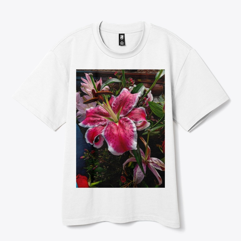 Big Petaled Pink and White Lily