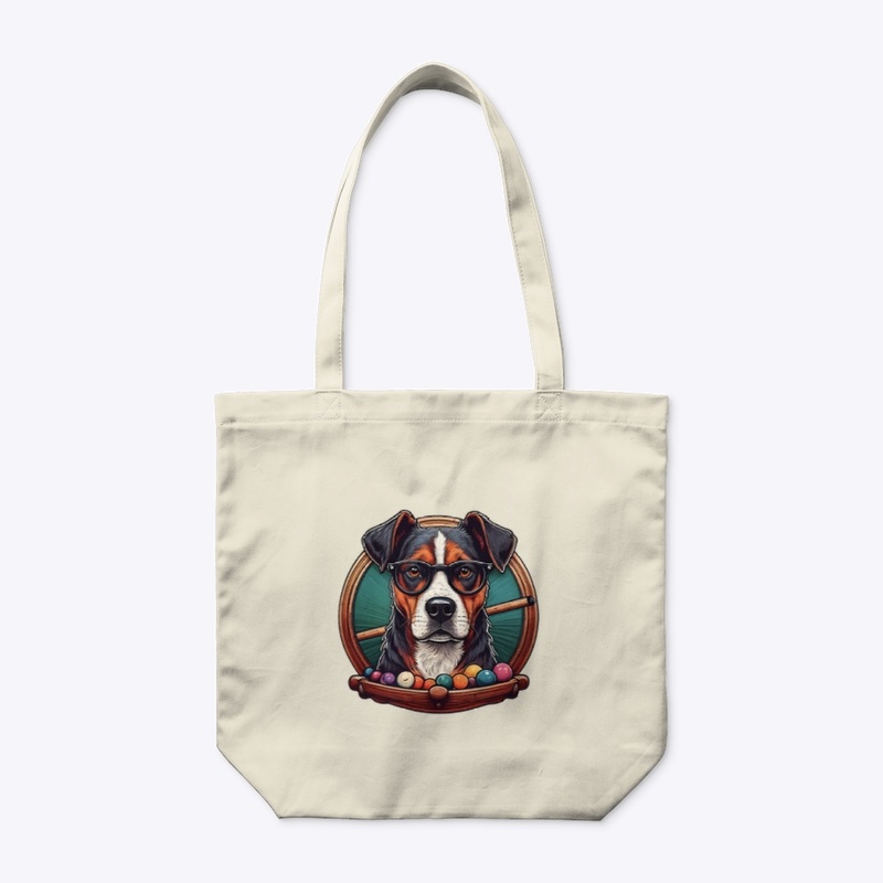 Funny Billiard Dog Illustration