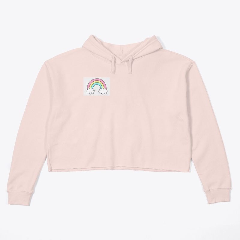 Rainbow crop hoodiee