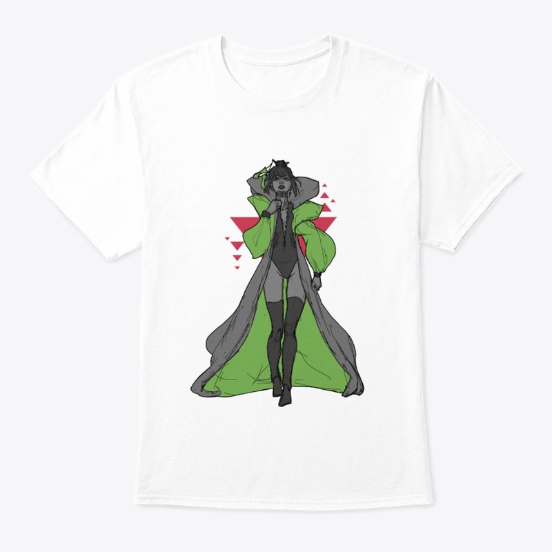 Sci fi girl with designer clothes