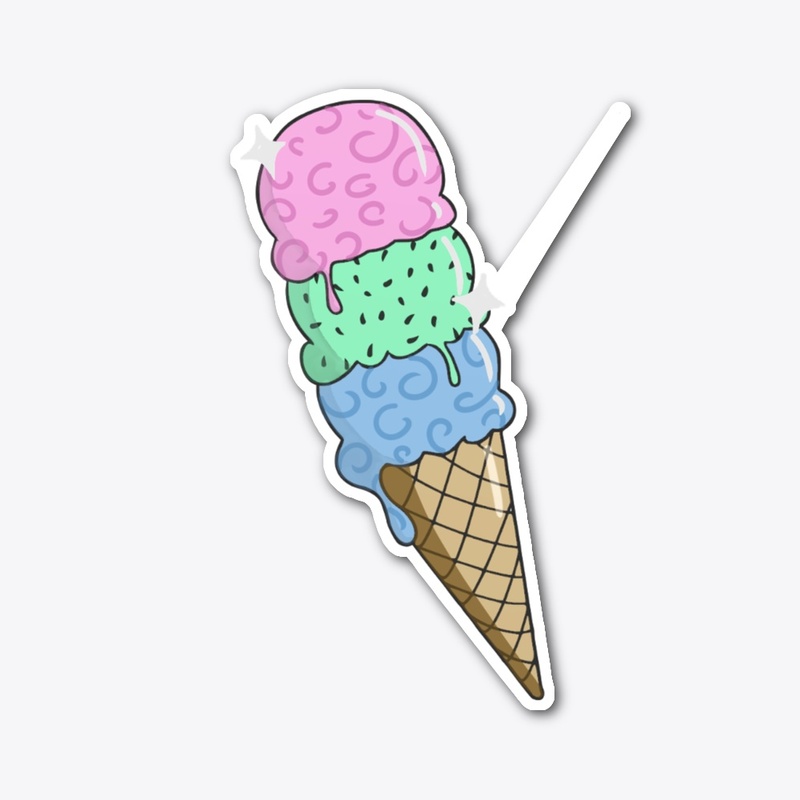 Polysexual Ice Cream Sticker