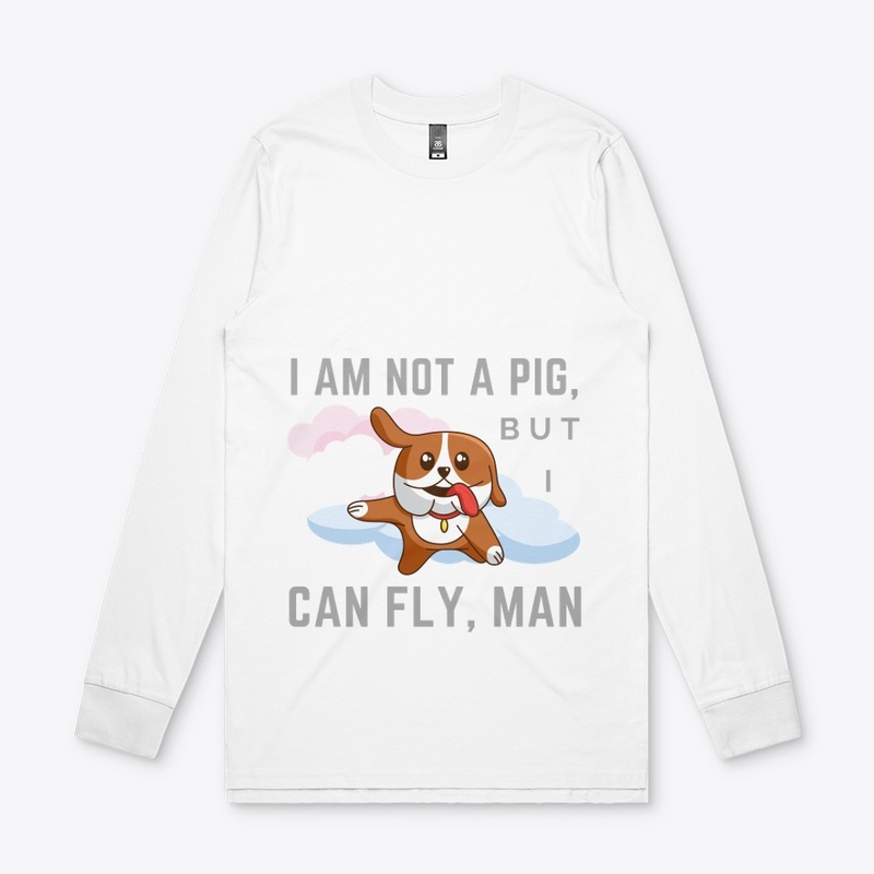 funny t-shirt i am not a pig i can fly