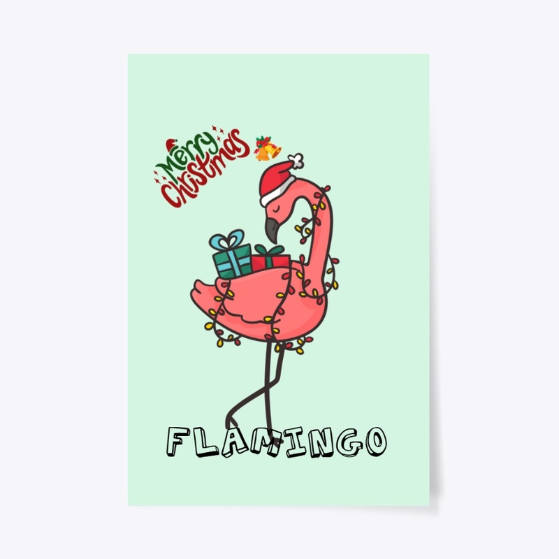 Christmas Flamingo Graphic | Made in USA