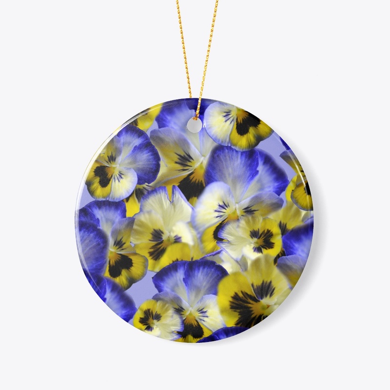 Blue and Yellow Pansies