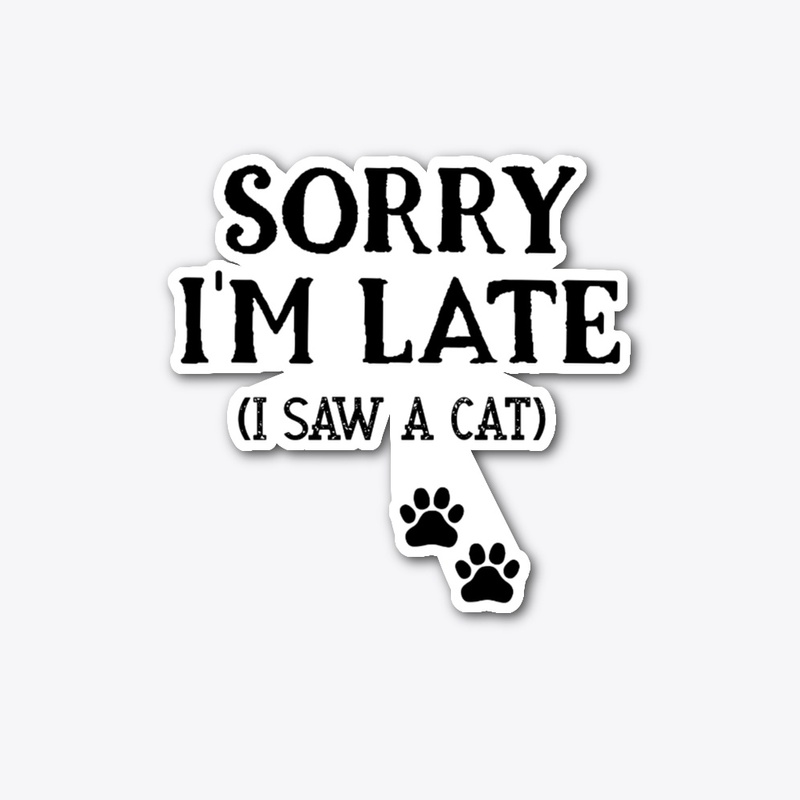 Sorry I am late I saw a Cat Funny Cat 