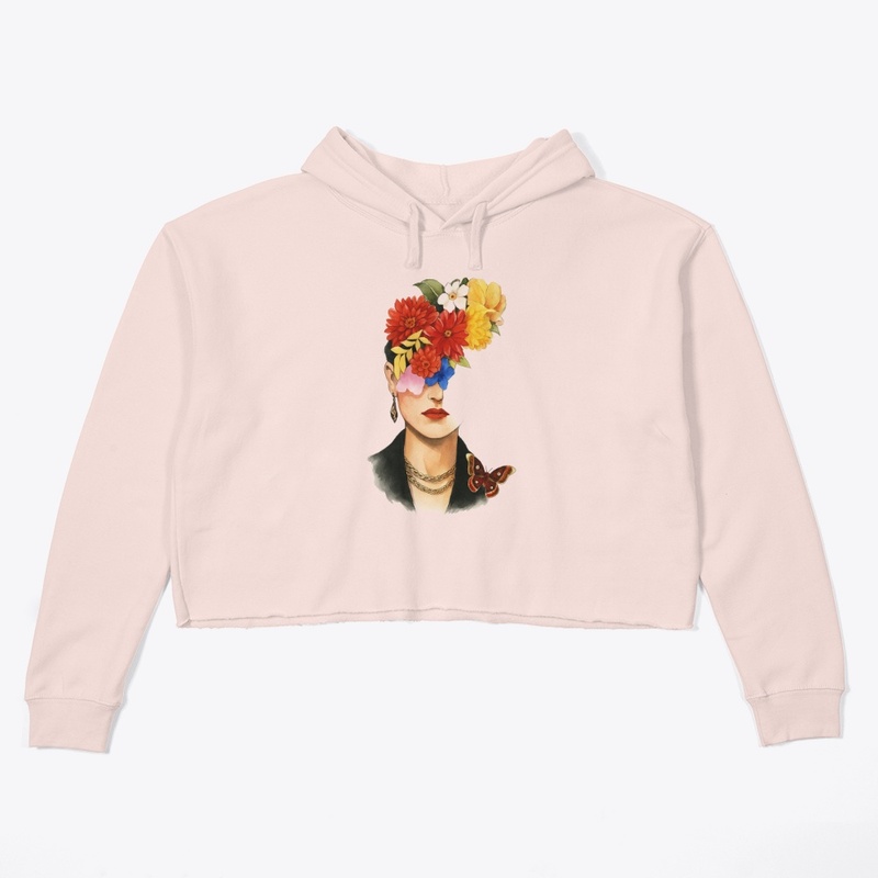 Floral Reflection – Abstract Mixed-Media