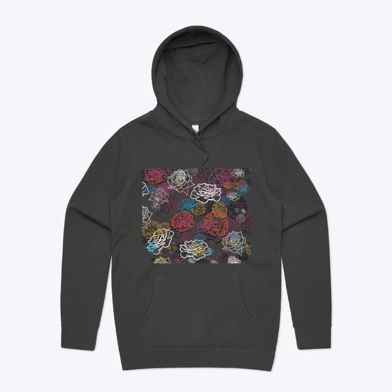 Zinnias and Roses