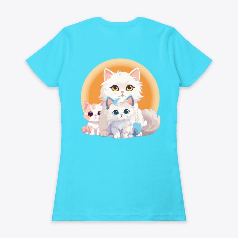 Cute Fluffy Cat Family