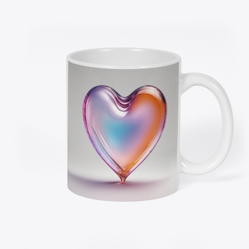 glass heart mug 46-21