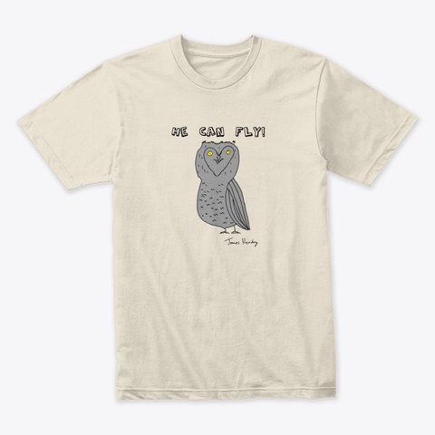 He Can Fly! Cream Camiseta Front