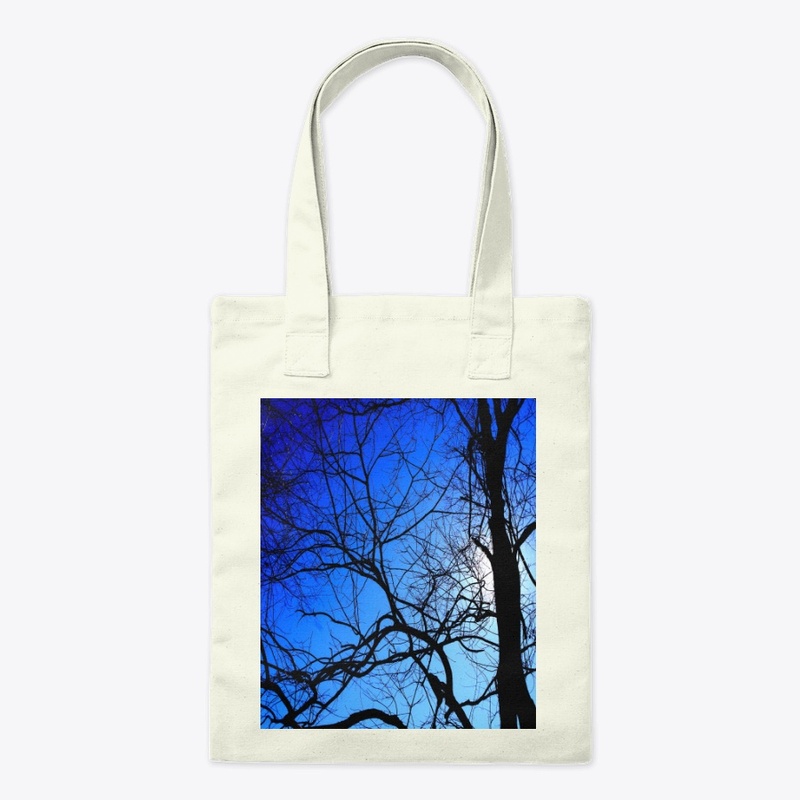 black tree blue sky 
