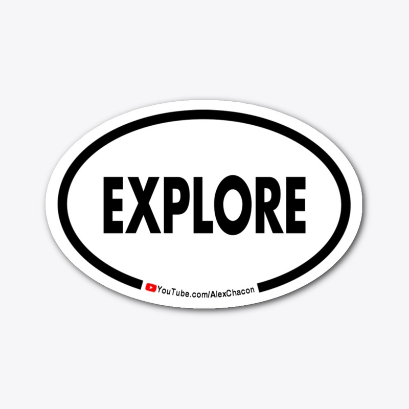 "EXPLORE" Oval Sticker