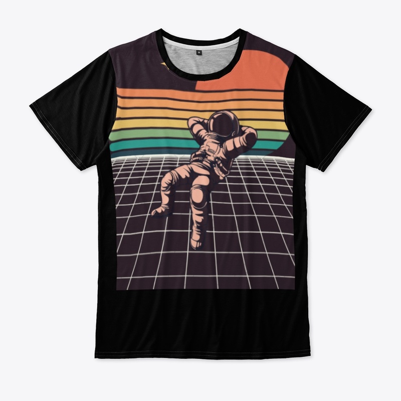  Retro Astronaut Colorful shirt
