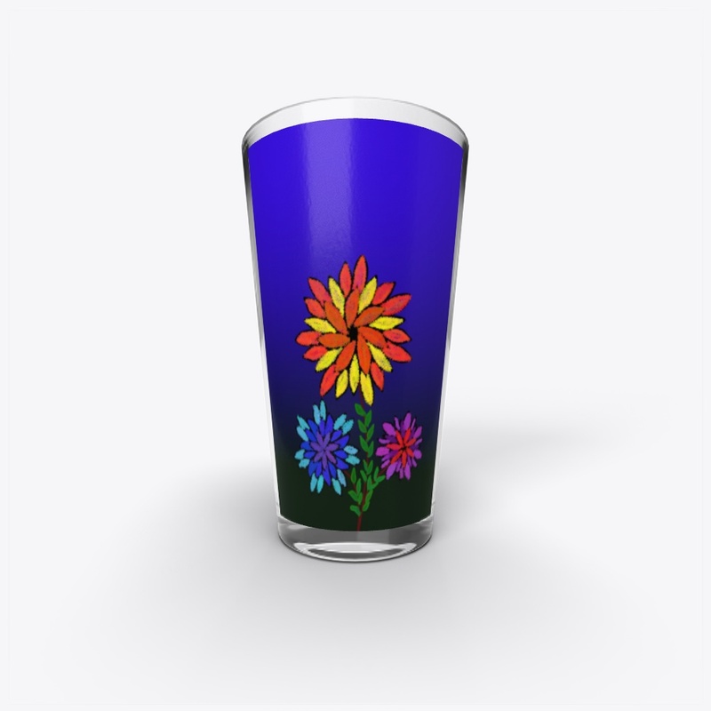 Multi colored flower in a night backdrop