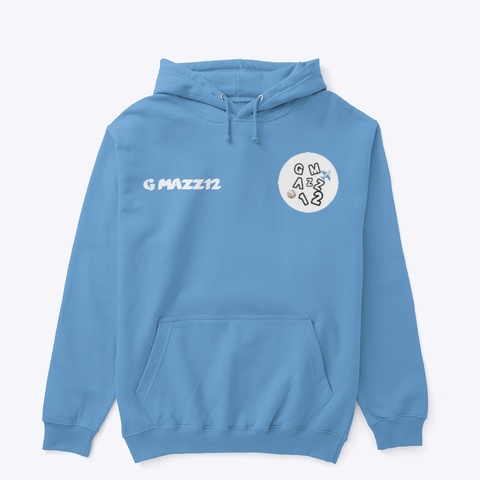 G Mazz12 Pullover Hoodie Carolina Blue T-Shirt Front