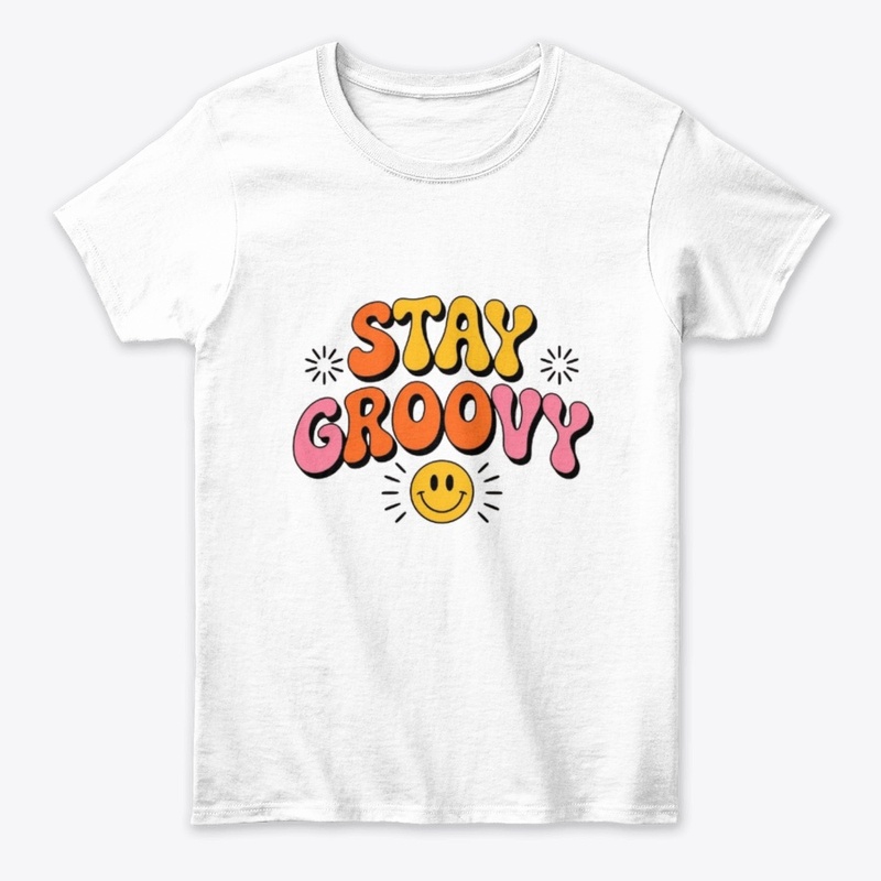 Stay Groovy Retro Tee | Minimalist 70s 