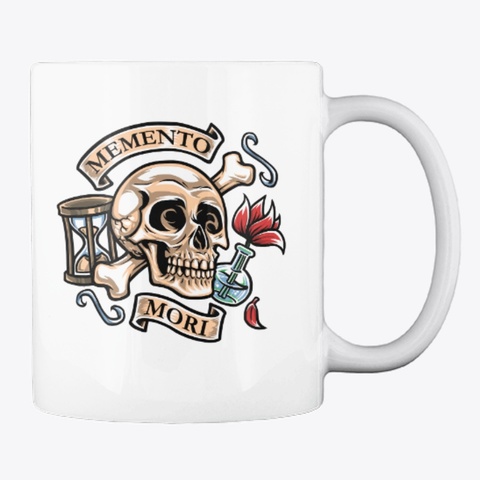 Memento Mori Mug White Camiseta Back