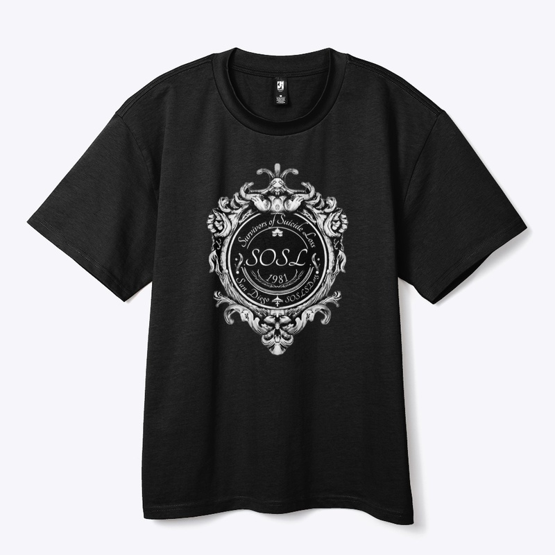 Royal black and white heavy tee (darks)