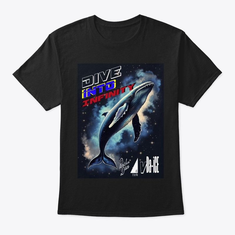 Dive Into Infinity Dark Whale Unisex Tee