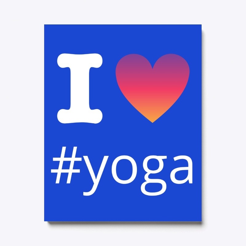 I Love Yoga Design With Insta Hashtag