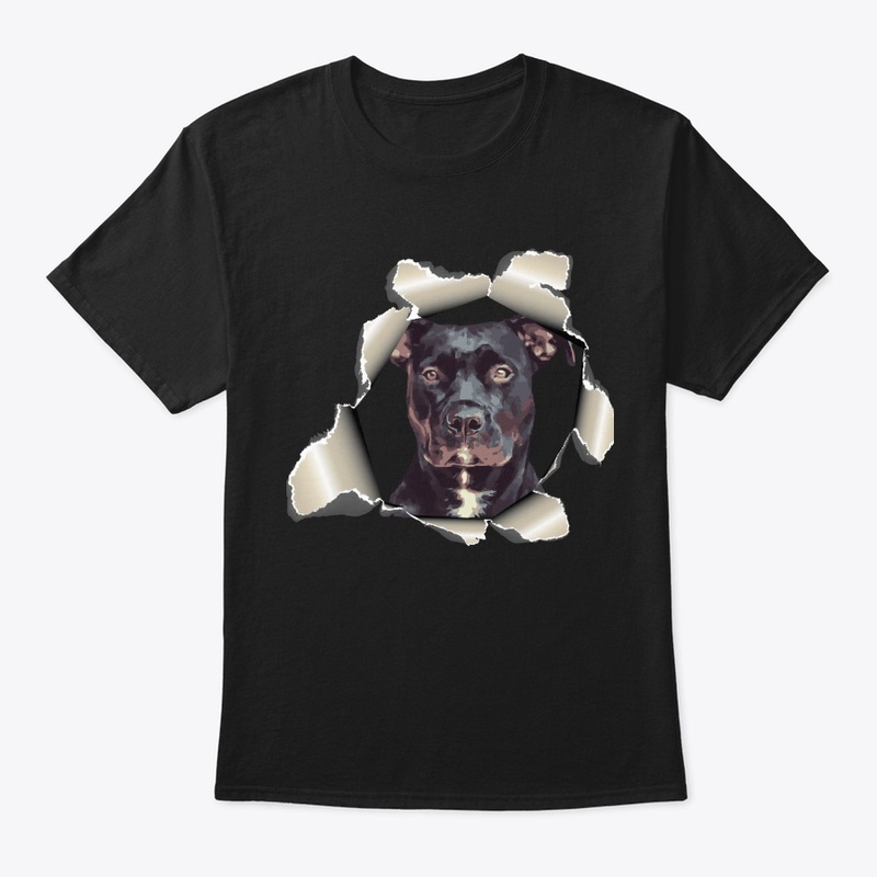 Pitbull Through A Hole