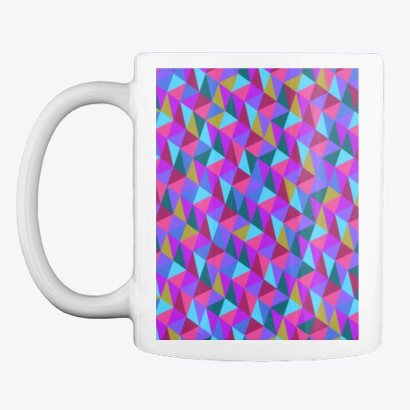 Multicolored triangle design