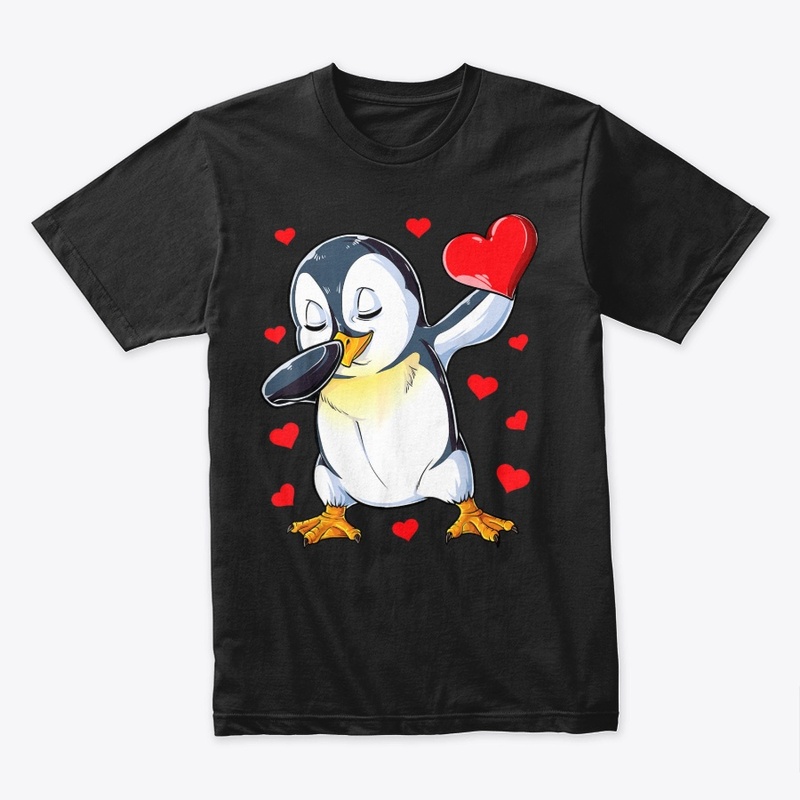Dabbing Penguin Valentines Day