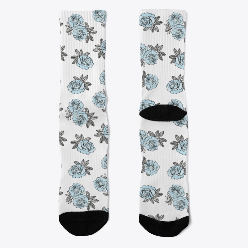 Blue Rose Pattern Color Vector