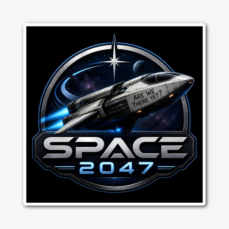 A space 2047 logo sticker v2